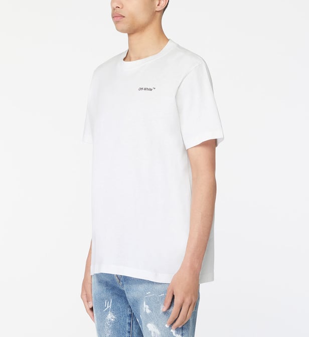 T-shirt slim coton signature et logo Off White en blanc pour vêtements  homme | Galeries Lafayette : un large choix de $libelle | Galeries Lafayette