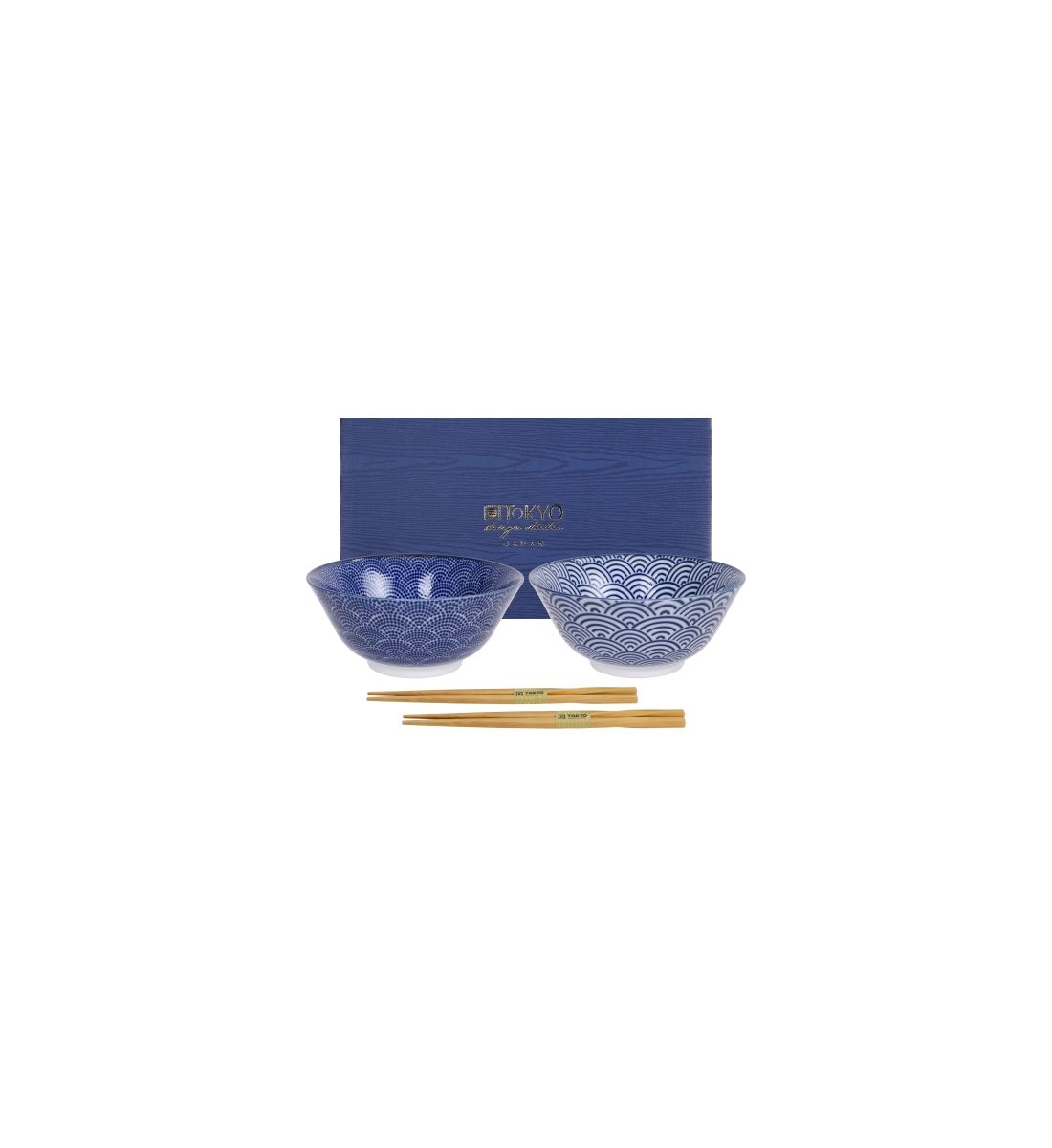 Blue and white flowers cup - Flora Japonica Terre d'Oc