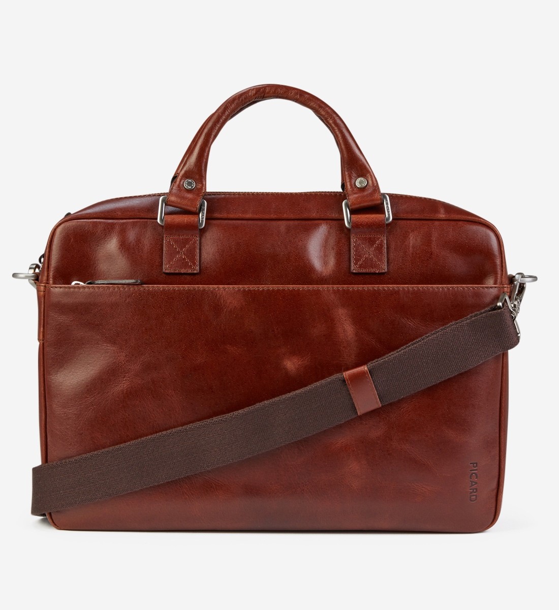 Sac Mallette Homme En Cuir Marron - Marque Cowboysbag, Occasion, Style Classe Et Professionnel