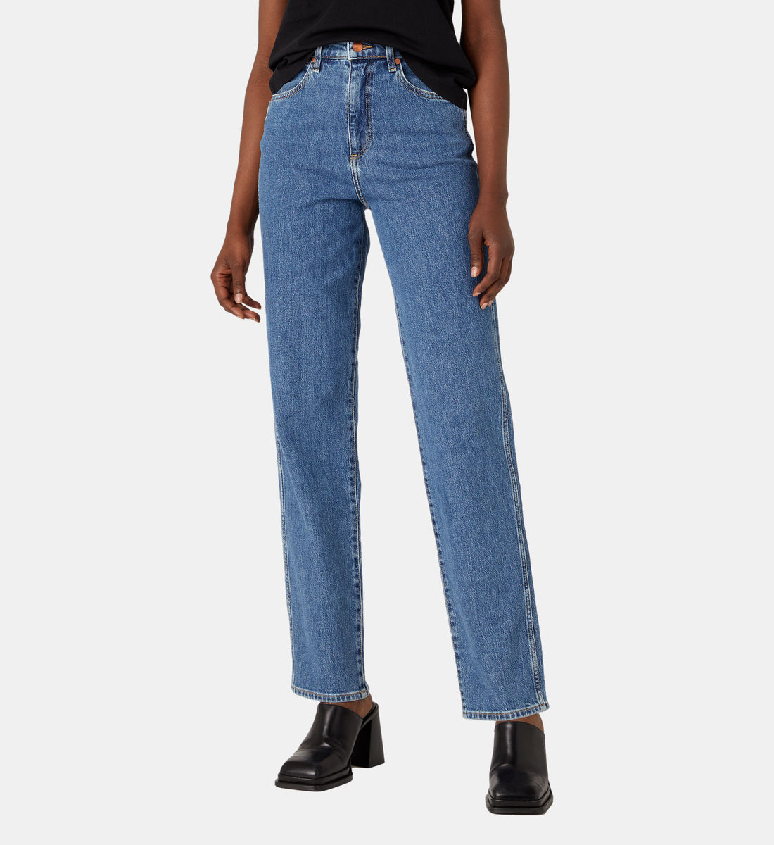 Wrangler Jeans Slim Femme Taille Haute – Denim Élastique Confortable – Look Moderne Et Indémodable