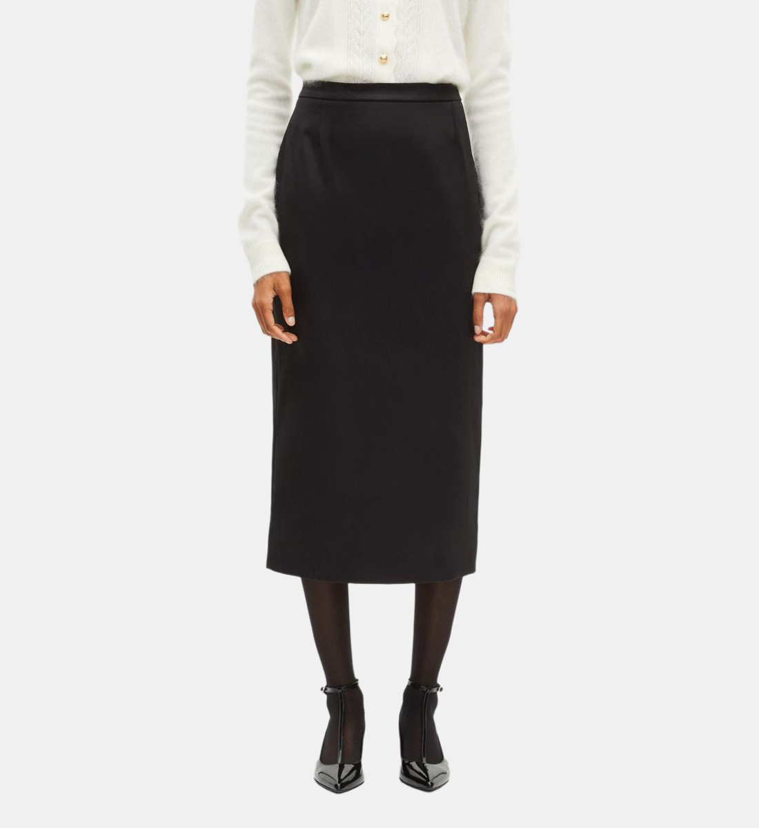 Jupe THE KOOPLES - Taille 40 - Orange - Laine Et Polyamide - Courte - Occasion Très Bon état