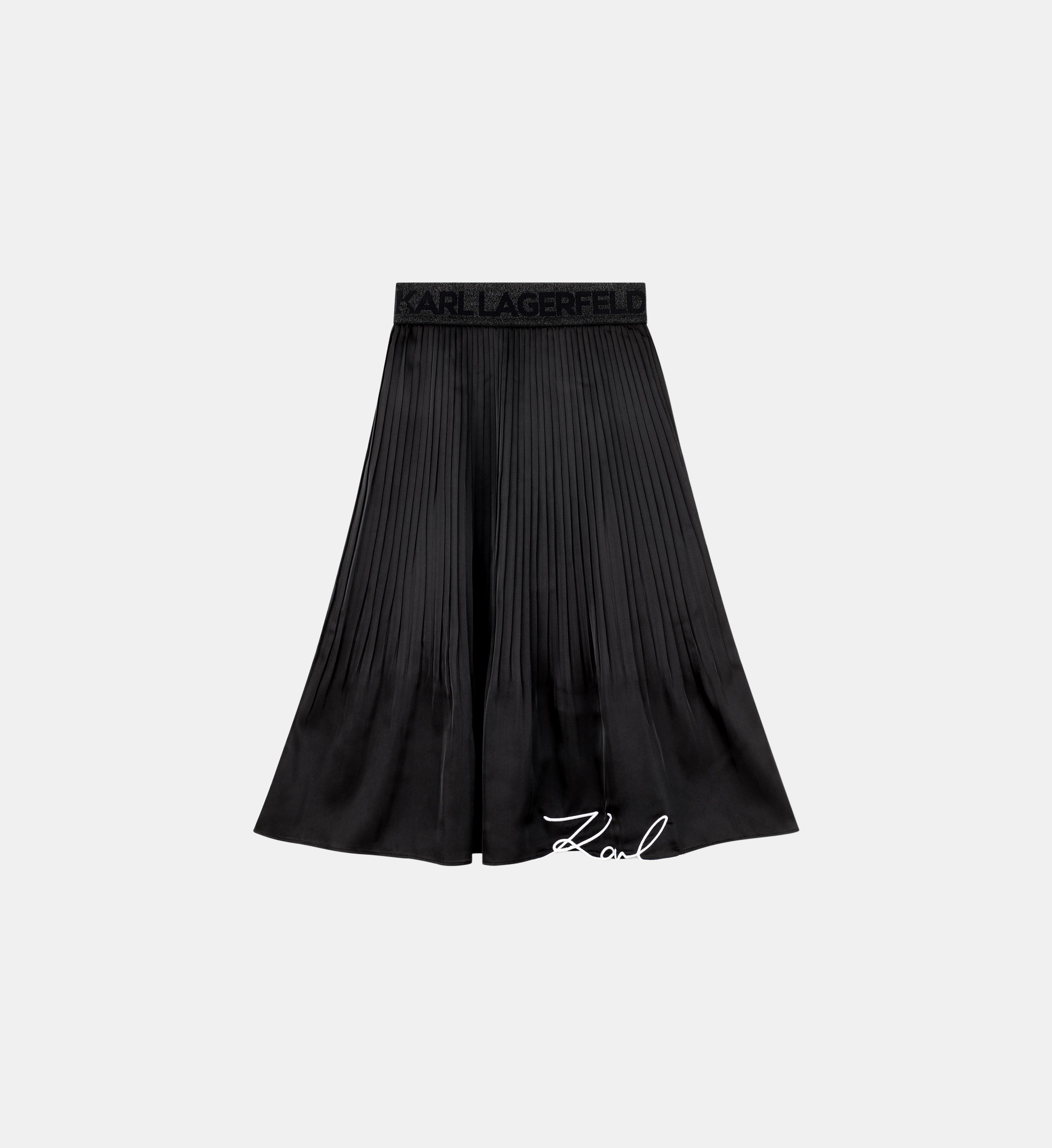 Jupe Plissée Noire Et Blanche KARL LAGERFELD - Taille 10 (FR) - Occasion Très Bon état