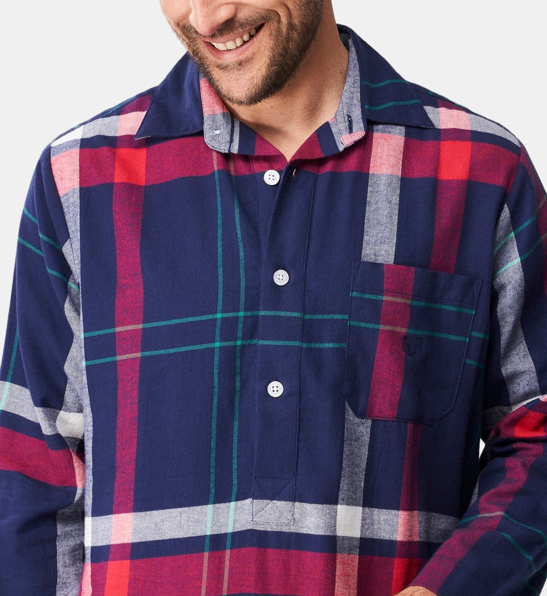 Chemise Homme Mani Carreaux Bleus, Col Boutonné, Manches Longues, Taille L, Très Bon état