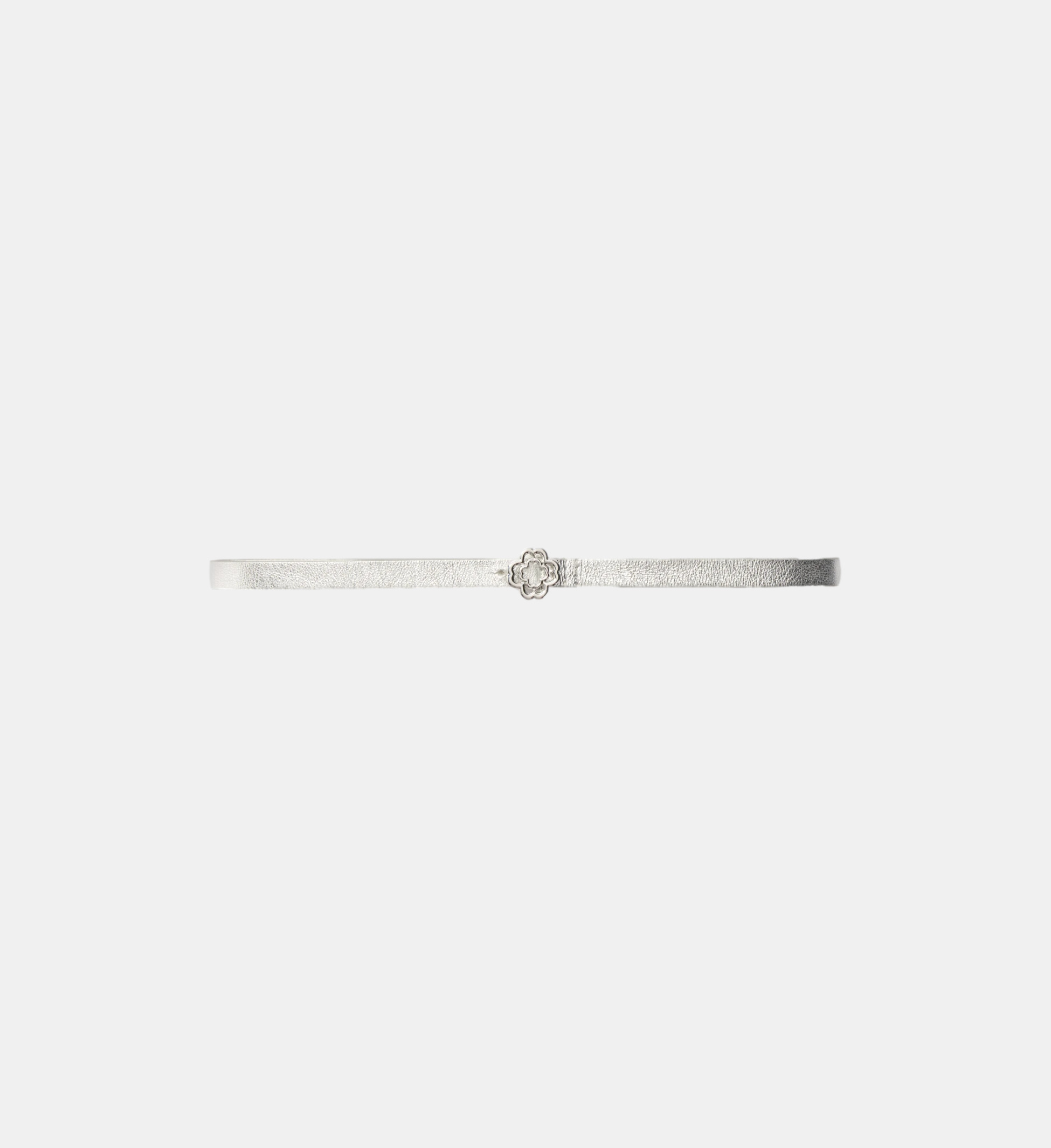 Ceinture en cuir boucle signature Argenté - Maje | Galeries Lafayette