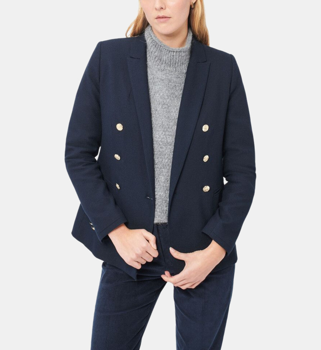 Blazer Bleu Marine Karen Millen - Taille 10 - Détail Bouton - Neuf Avec étiquettes (Prix Conseillé 140 £)