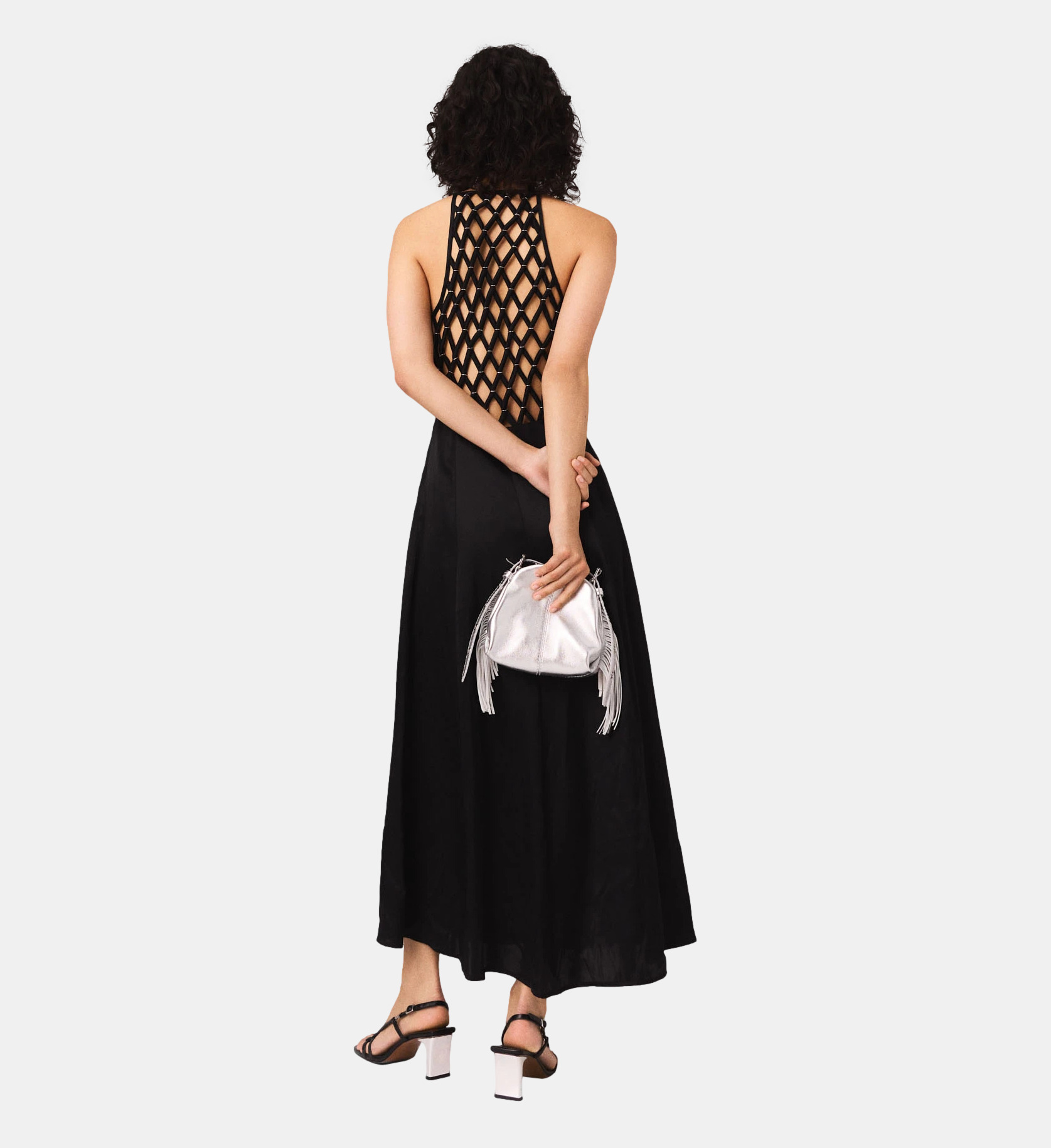 Robe De Soirée Maje Noire Sans Manches - Taille 2 (D36 S) - Occasion Parfait état