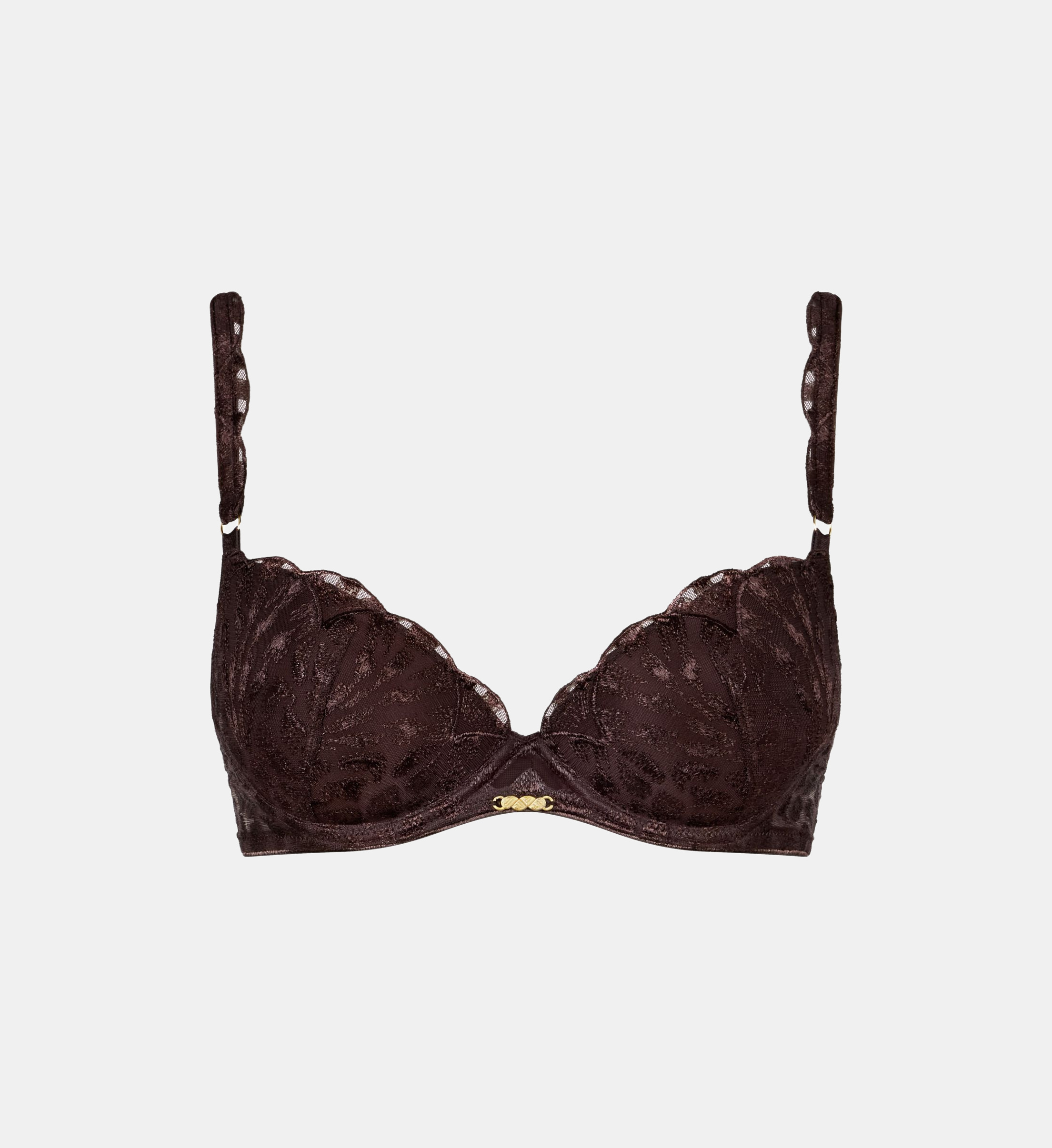 Soutien-gorge Push-Up Aubade Coques 85E (70E EU) - Marron Foncé, Neuf Avec Étiquettes