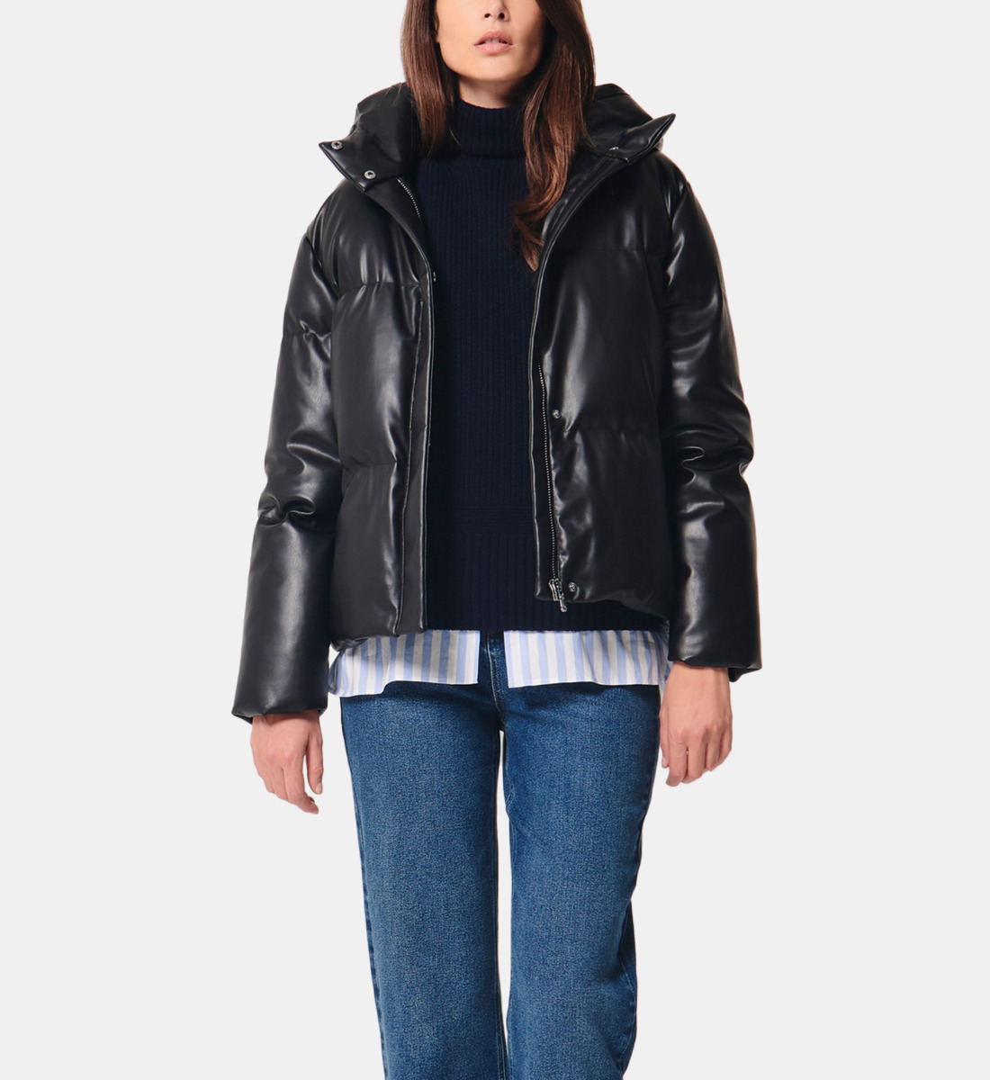 Parka Doudoune Zapa Noire Taille 42 - Neuf Avec étiquettes - Capuche Et Fourrure