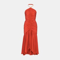 Robe femme longue couleur ocre