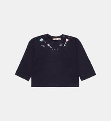 T-shirt manches longues avec logo Marni