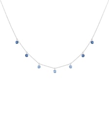 Collier CONFETTI BLEU - Saphirs bleus, poids total 0,90ct approx. - Or blanc 750‰ La Brune & La Blonde