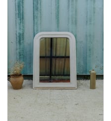 Miroir Louis-Philippe en bois blanc Georges N°1469 - Produit chiné Debongout