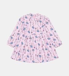 Robe avec logo et motif floral Marni