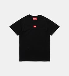 T-shirt en jersey avec écusson "D" rouge Diesel Kids