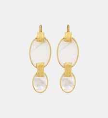 Boucles d'oreilles dormeuses   doré à l'or fin - Ashanti Satellite
