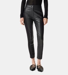 Pantalon en cuir et tissu stretch Pinko