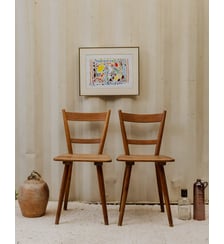 Paire de chaises en bois Claude N°1279- Produit chiné Debongout