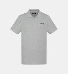 Polo azur en coton piqué Schott