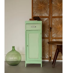 Garde-manger champêtre teint vert Guy N°55- Produit chiné Debongout
