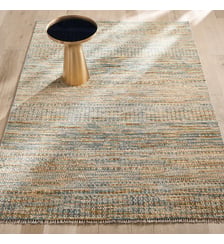 Tapis noué laine et soie de sari AM.PM