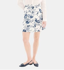 Jupe joude - Motif floral - Viscose lenzing ecovero - Coupe droite Caroll