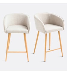 Lot de 2 fauteuils de bar H64 cm La Redoute Interieurs