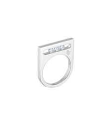 Bague FUNAMBULE - 3 diamants,  poids total 0,25ct approx. - Or blanc 750‰ La Brune & La Blonde