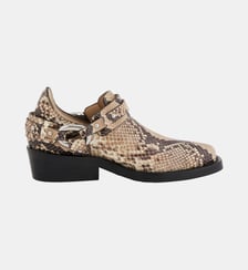 Bottines biker en cuir Rabanne
