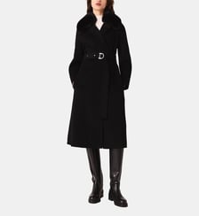 Manteau double face à col amovible Maje