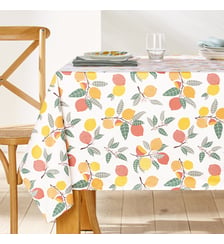 Nappe coton enduit Citron La Redoute Interieurs