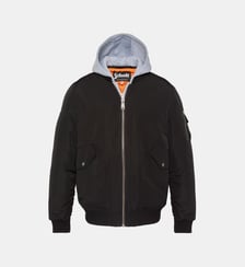 Bomber à capuche moletton Schott