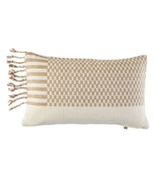 housse de coussin  Tissage de coton bicolore Madura