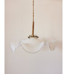 Suspension opaline blanche vintage Sonia N°317- Produit chiné Debongout