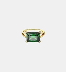 Bague cocktail Stilla, Taille rectangulaire, , Doré à l’or 18 carats (750/1000) Swarovski