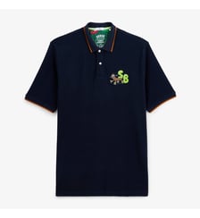 Polo piqué Funky Animals manches courtes en coton Serge Blanco