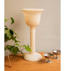 Lampe en albâtre unique Julia N°976- Produit chiné Debongout