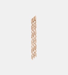 Boucle d'oreille Anyway 3 rangs Diamants et Or Rose Statement