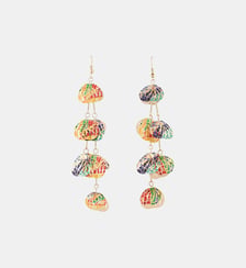 Boucles d'oreilles pétales Balagane imprimé mosaïque Balaboosté