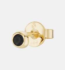 Boucle d'oreille puce Mael Noire Or Nebuleuse Bijoux