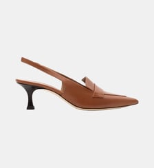 Eliott - Slingback En Cuir Veau Camel Parallèle