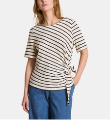 T-shirt à rayures manches courtes en coton La Fée Maraboutée