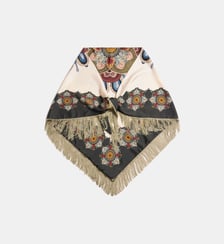 Echarpe Fringe Triangle Nucleus Placée Off White La DoubleJ