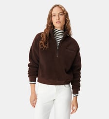 Sweat Sherpa col montant zippé Ikks