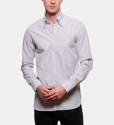 Chemise Damoiseaux à rayures noires fines coupe droite Atelier Privé