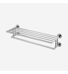 Etagère d'hôte et porte-serviette inox brillant 64,5cm - Hotel Bath Bazaar