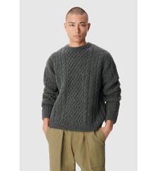 Pull col rond tricot points torsades Ikks