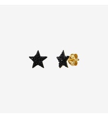 Boucles d'oreilles dorées golden shadow star - kuchi Caroline Najman