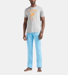 T-shirt contrasté en coton logo en gomme Vilebrequin