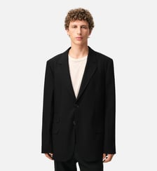 Veste Droite Simple Boutonnage en Laine Vierge AMI Paris