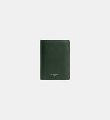 Petit portefeuille vertical zippé 2 volets Lucien en cuir grainé Le Tanneur